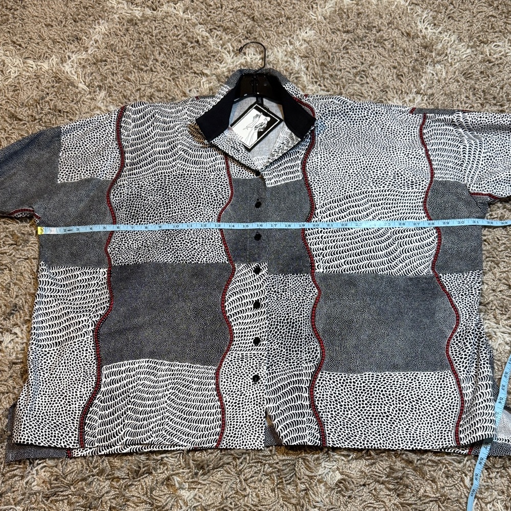 NWT Staples Button-Up Boxy Dolman Sleeve Blouse Oversized size Medium - Picture 11 of 15